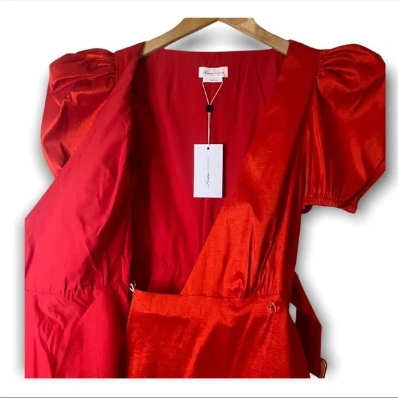 Lovers & Friends Ella Red Wrap Dress - Picture 10 of 11